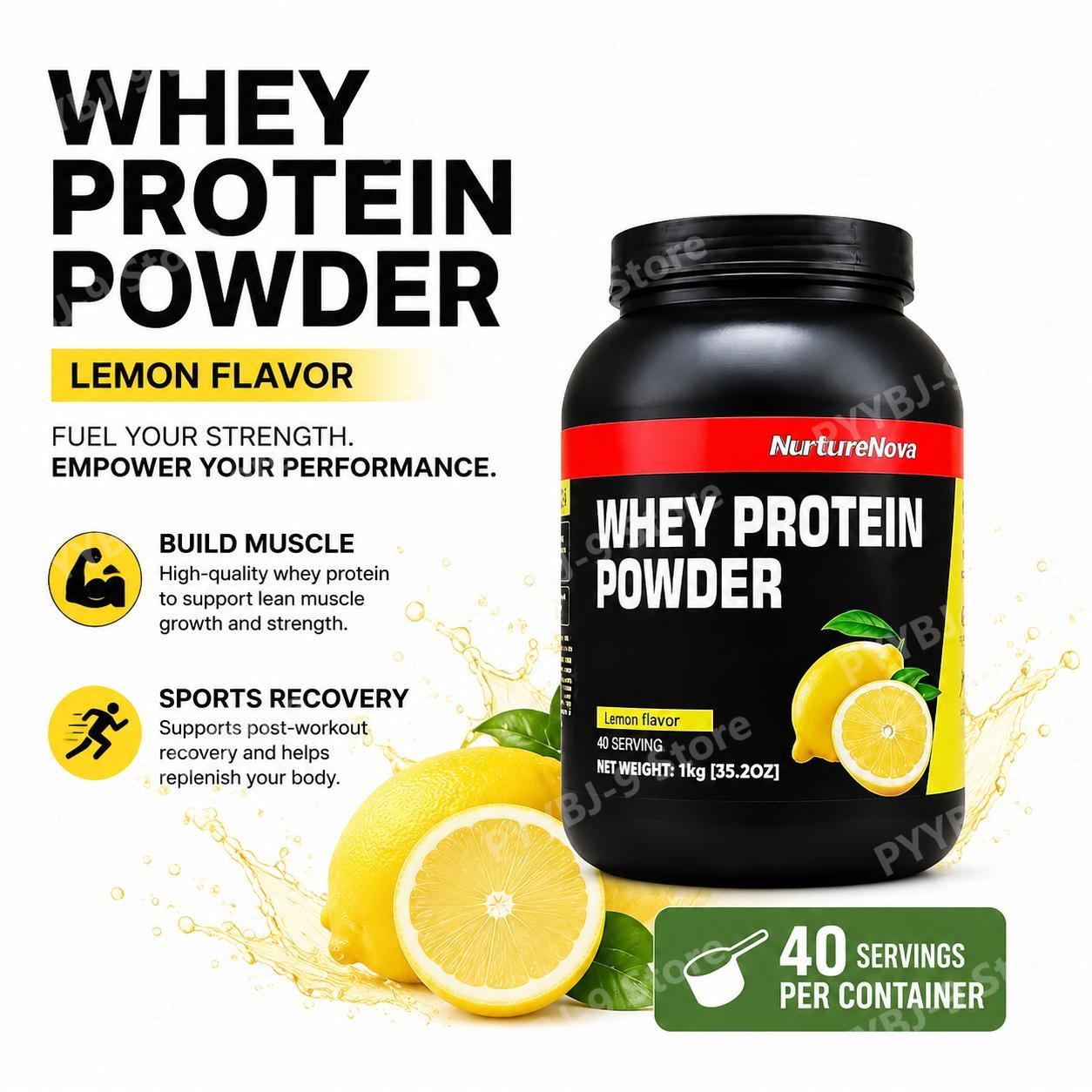 Nutrition Of Fitness - NurtureNova Whey Protein Powder Rasa Lemon